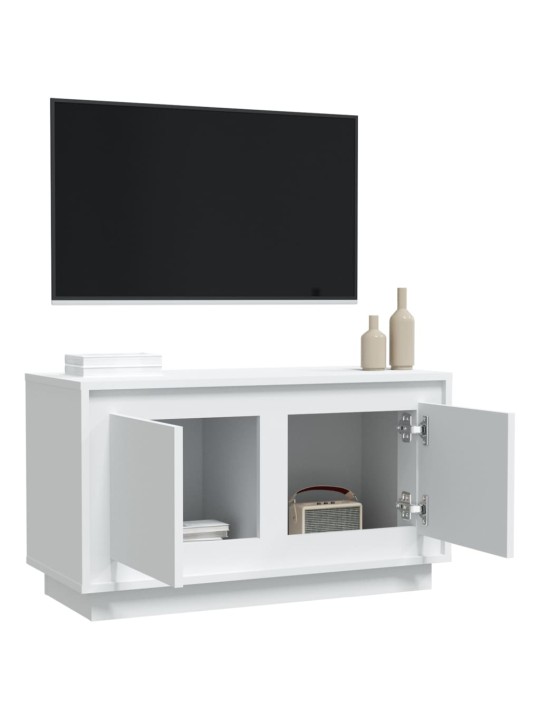 TV skříňka bílá 80 x 35 x 45 cm kompozitní dřevo