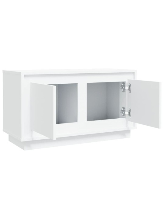 TV skříňka bílá 80 x 35 x 45 cm kompozitní dřevo