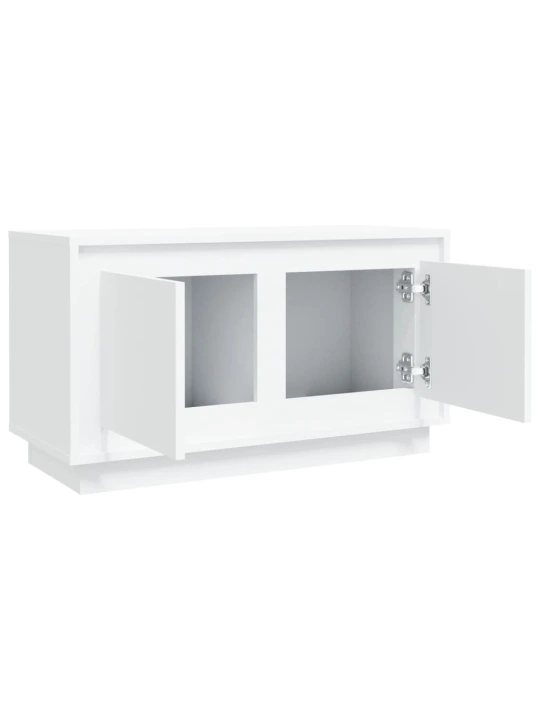 TV skříňka bílá 80 x 35 x 45 cm kompozitní dřevo
