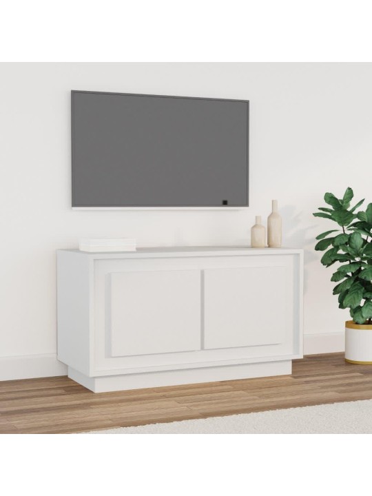 TV skříňka bílá 80 x 35 x 45 cm kompozitní dřevo