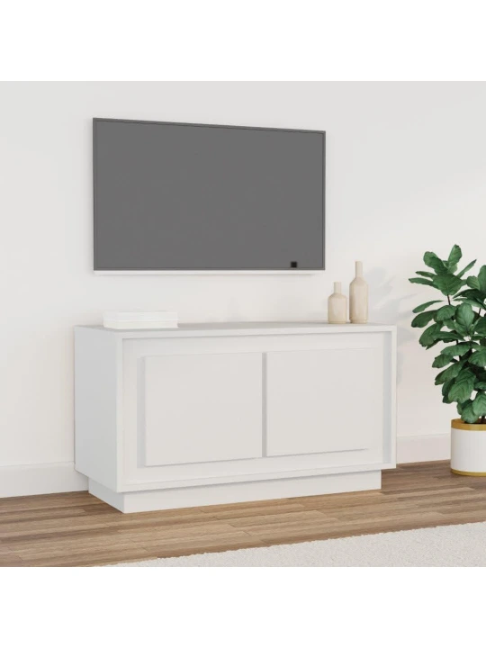 TV skříňka bílá 80 x 35 x 45 cm kompozitní dřevo