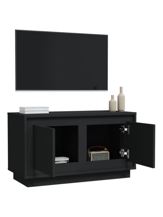 TV skříňka černá 80 x 35 x 45 cm kompozitní dřevo