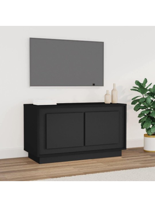 TV skříňka černá 80 x 35 x 45 cm kompozitní dřevo