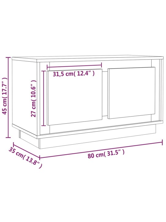 TV skříňka šedá sonoma 80 x 35 x 45 cm kompozitní dřevo