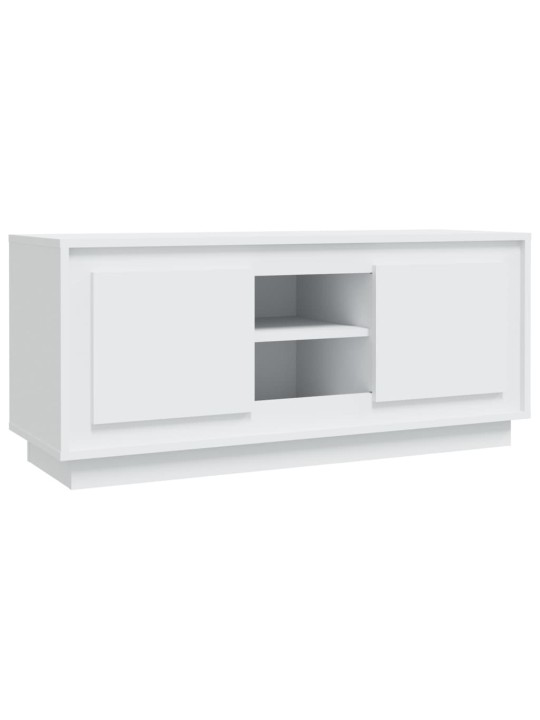 TV skříňka bílá 102 x 35 x 45 cm kompozitní dřevo