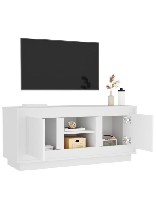 TV skříňka bílá 102 x 35 x 45 cm kompozitní dřevo