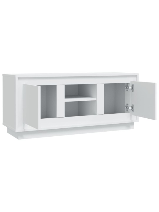 TV skříňka bílá 102 x 35 x 45 cm kompozitní dřevo