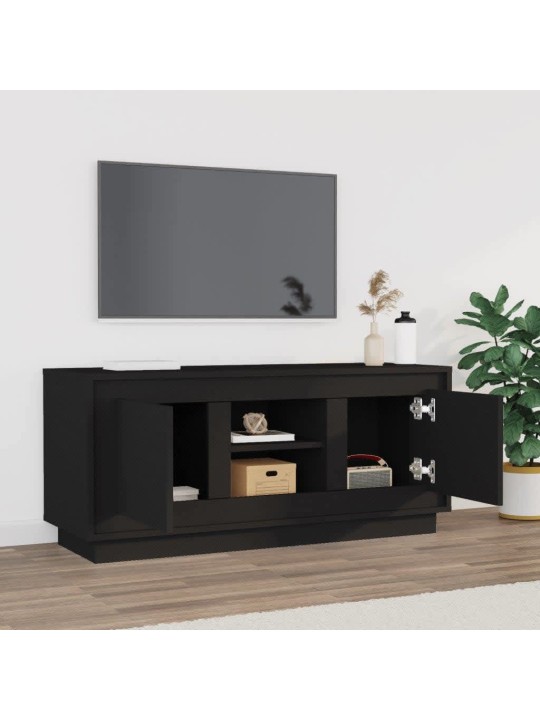 TV skříňka černá 102 x 35 x 45 cm kompozitní dřevo