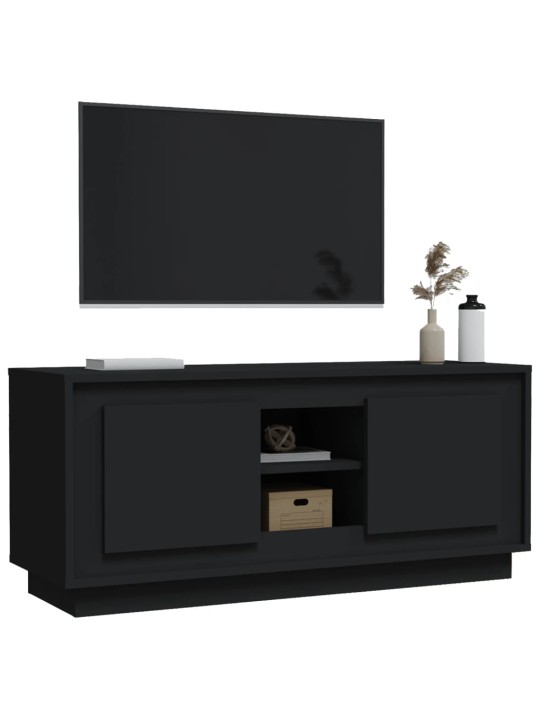TV skříňka černá 102 x 35 x 45 cm kompozitní dřevo