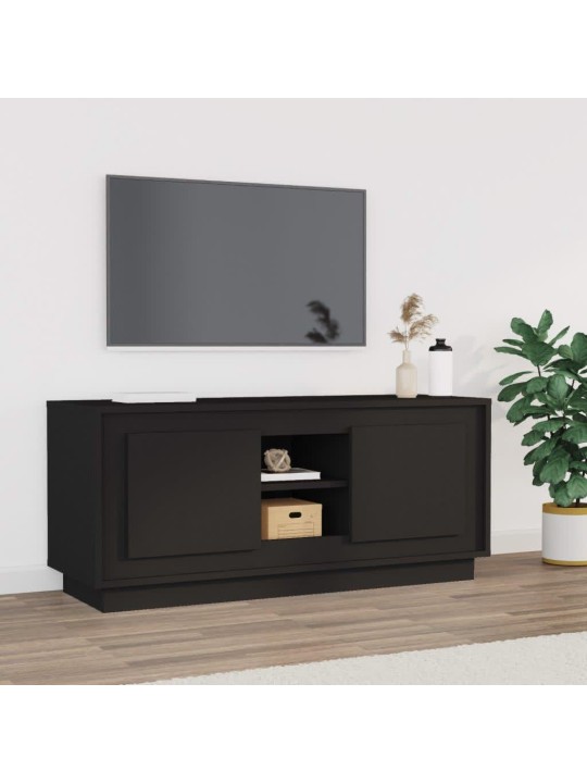 TV skříňka černá 102 x 35 x 45 cm kompozitní dřevo