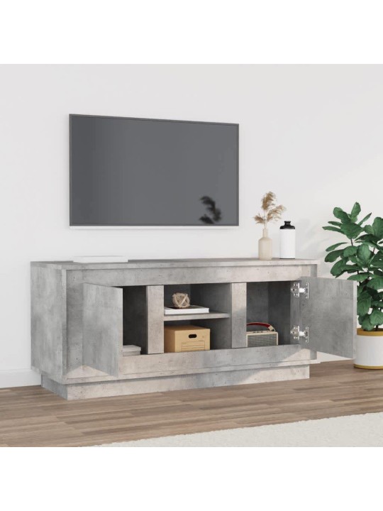 TV skříňka betonově šedá 102 x 35 x 45 cm kompozitní dřevo