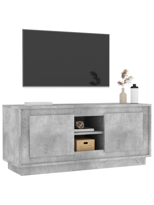 TV skříňka betonově šedá 102 x 35 x 45 cm kompozitní dřevo