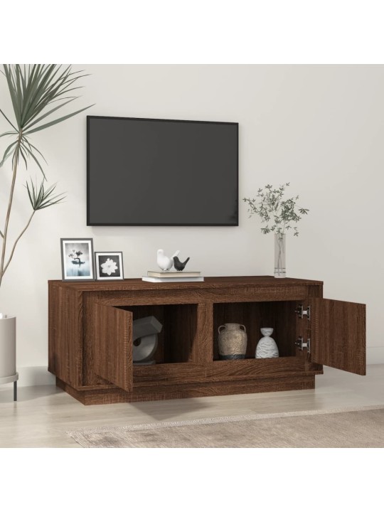 Konferenční stolek hnědý dub 102 x 50 x 44 cm kompozitní dřevo