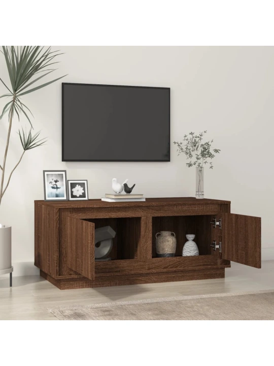 Konferenční stolek hnědý dub 102 x 50 x 44 cm kompozitní dřevo