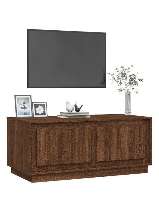Konferenční stolek hnědý dub 102 x 50 x 44 cm kompozitní dřevo