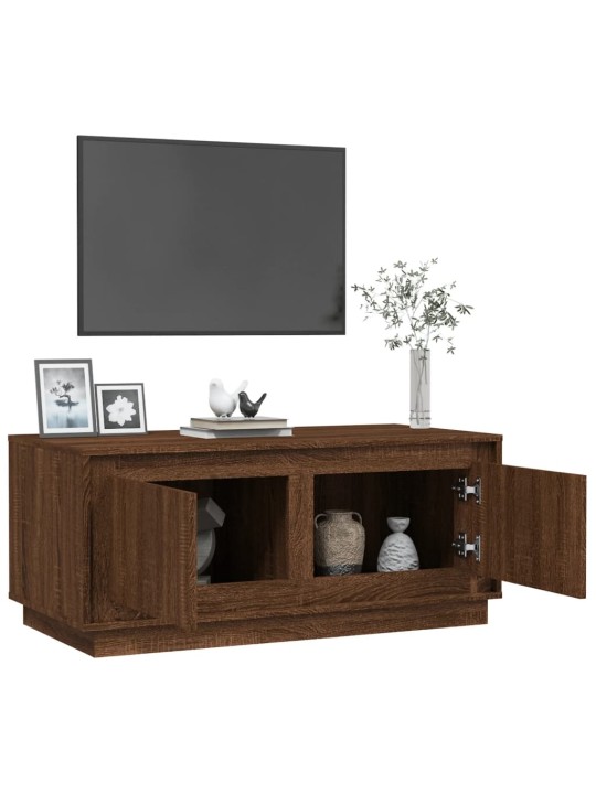 Konferenční stolek hnědý dub 102 x 50 x 44 cm kompozitní dřevo