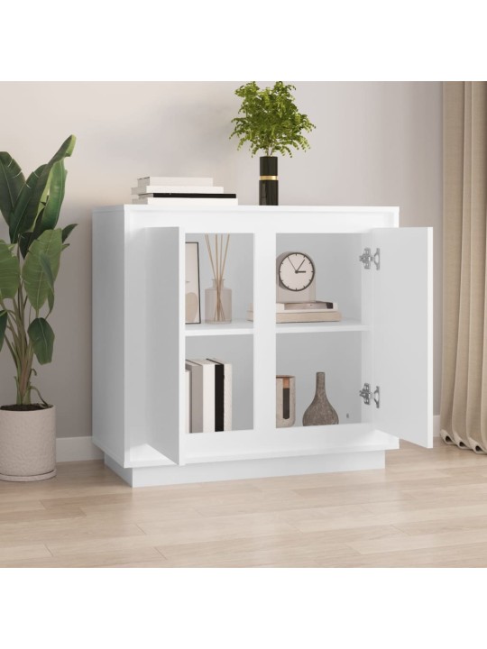 Příborník bílý 80 x 34 x 75 cm kompozitní dřevo