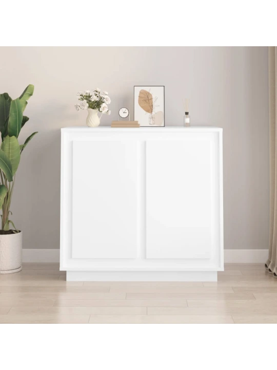 Příborník bílý 80 x 34 x 75 cm kompozitní dřevo