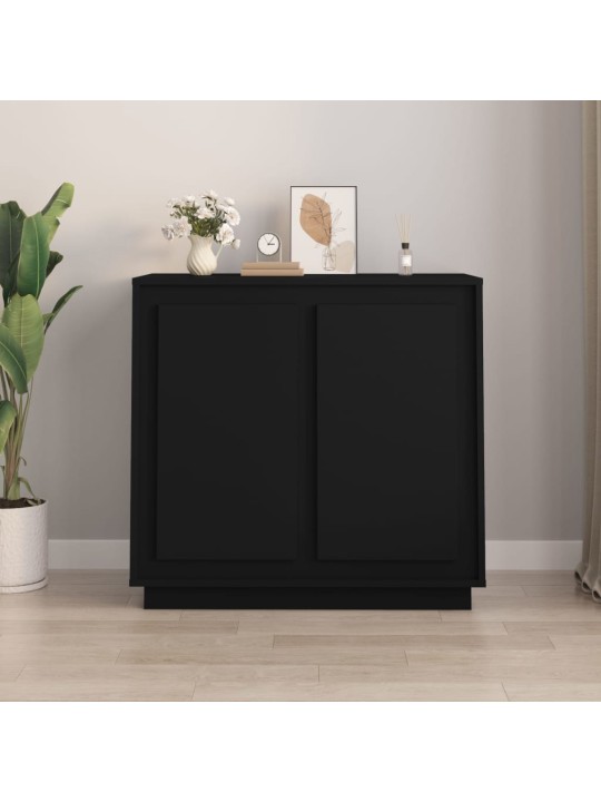 Příborník černý 80 x 34 x 75 cm kompozitní dřevo