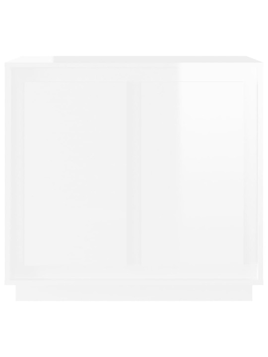 Příborník bílý s vysokým leskem 80x34x75 cm kompozitní dřevo