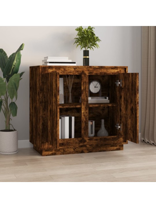 Příborník kouřový dub 80 x 34 x 75 cm kompozitní dřevo