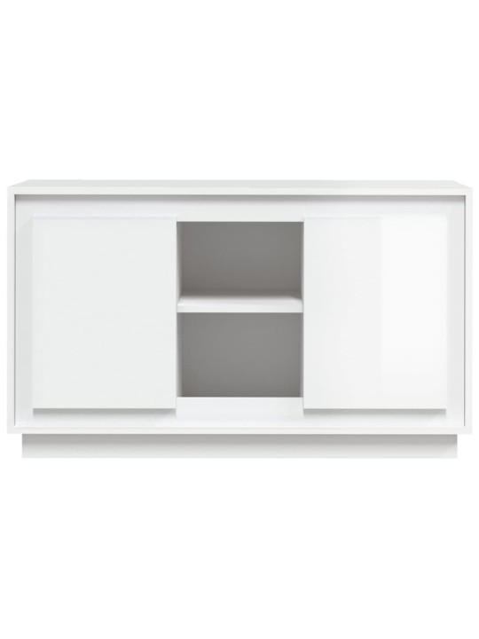 Příborník bílý s vysokým leskem 102x35x60 cm kompozitní dřevo