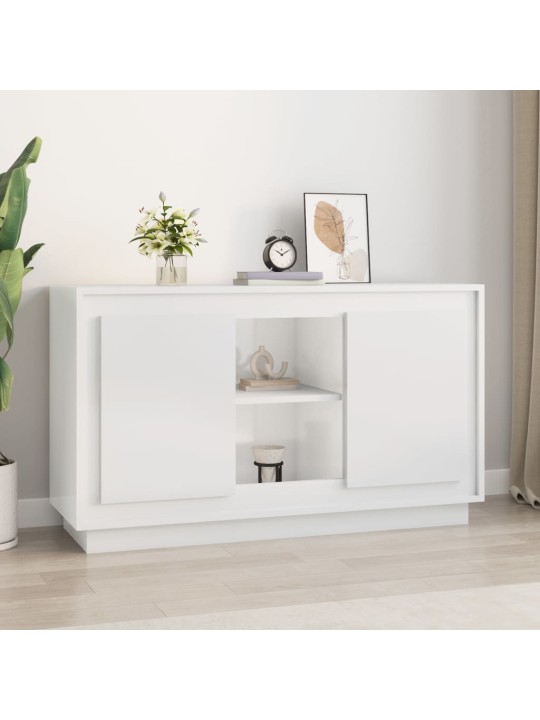 Příborník bílý s vysokým leskem 102x35x60 cm kompozitní dřevo
