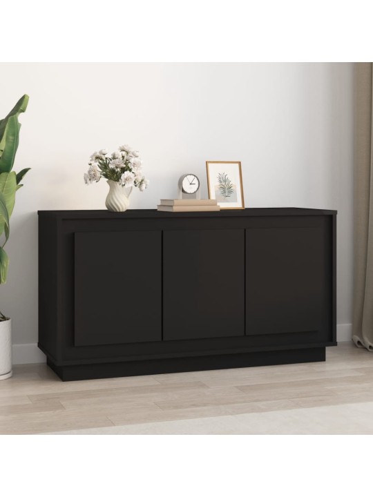 Příborník černý 102 x 35 x 55 cm kompozitní dřevo