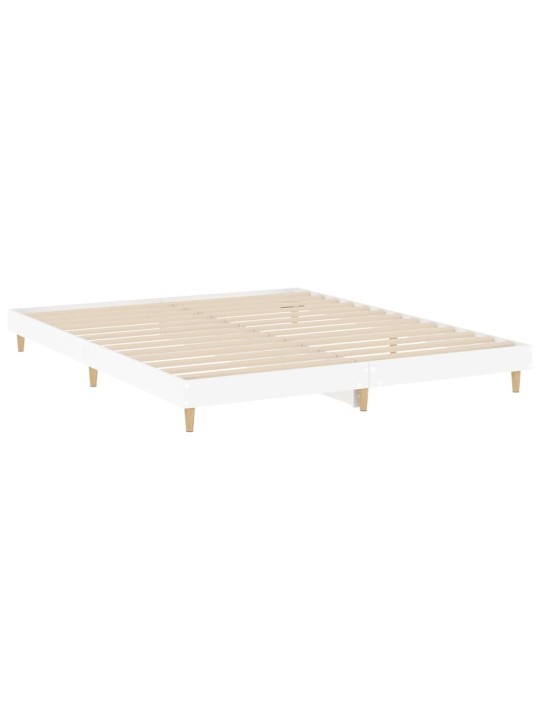 Rám postele bílý 200 x 200 cm kompozitní dřevo
