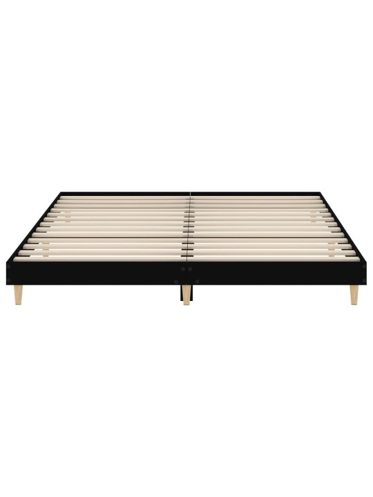 Rám postele černý 200 x 200 cm kompozitní dřevo