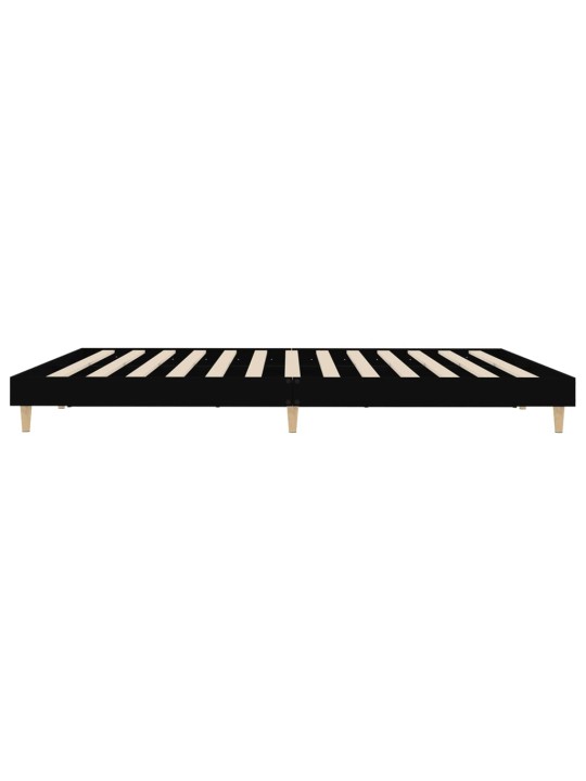 Rám postele černý 200 x 200 cm kompozitní dřevo