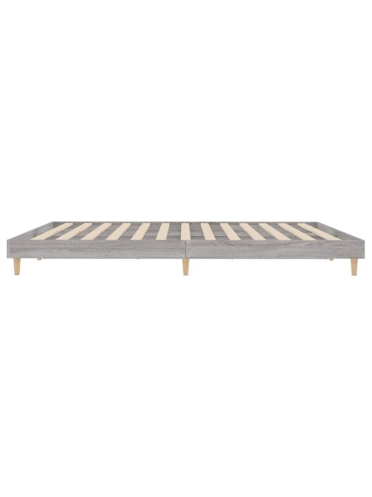 Rám postele šedý sonoma 200 x 200 cm kompozitní dřevo