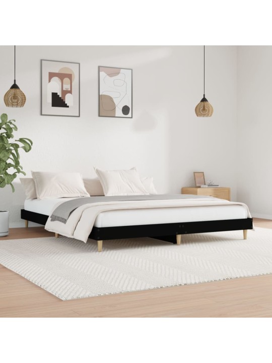Rám postele černý 150 x 200 cm kompozitní dřevo