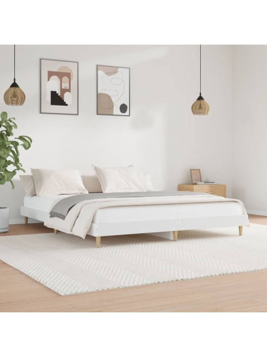 Rám postele bílý 120 x 200 cm kompozitní dřevo