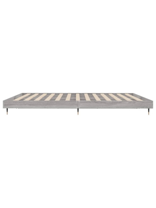 Rám postele šedý sonoma 200 x 200 cm kompozitní dřevo