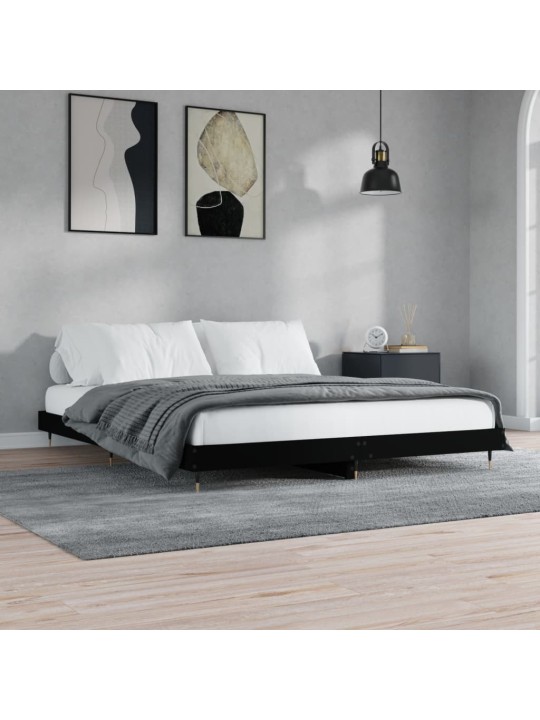 Rám postele černý 120 x 200 cm kompozitní dřevo