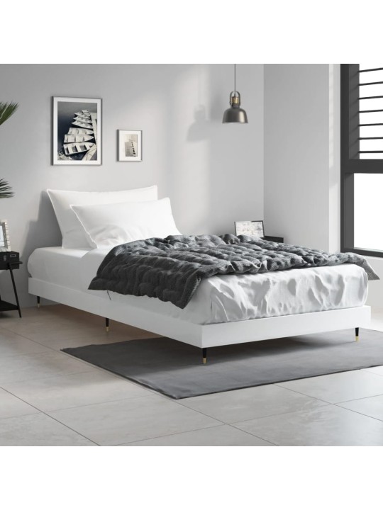 Rám postele bílý 90 x 200 cm kompozitní dřevo
