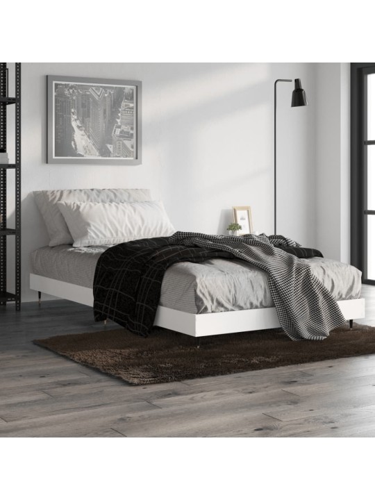 Rám postele bílý 90 x 200 cm kompozitní dřevo