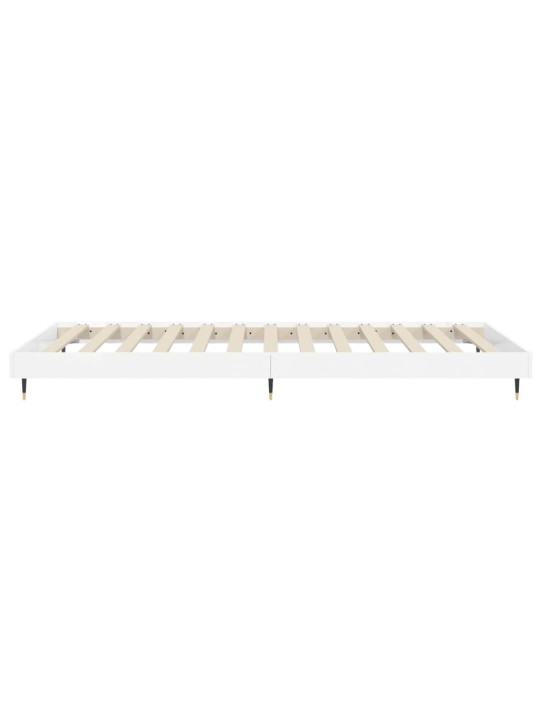 Rám postele bílý s vysokým leskem 75 x 190 cm kompozitní dřevo