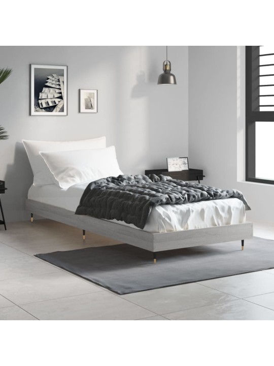 Rám postele šedý sonoma 75 x 190 cm kompozitní dřevo