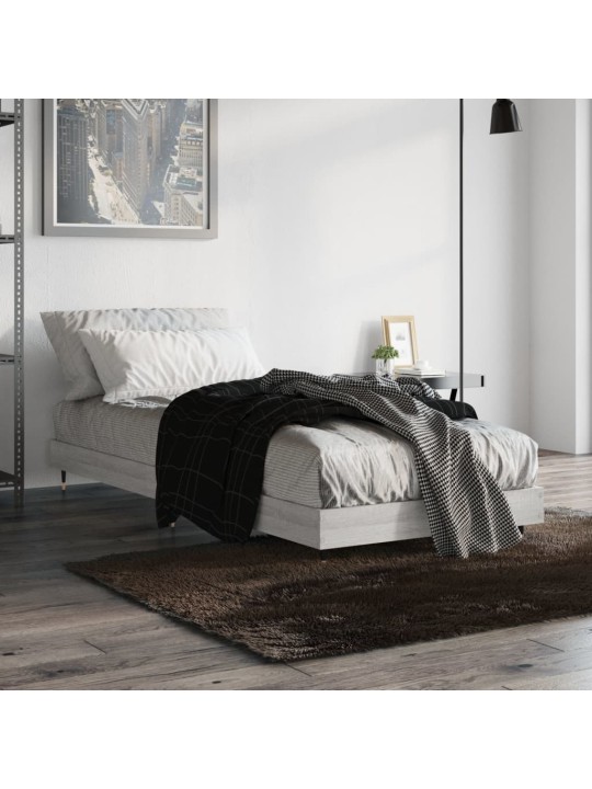 Rám postele šedý sonoma 75 x 190 cm kompozitní dřevo