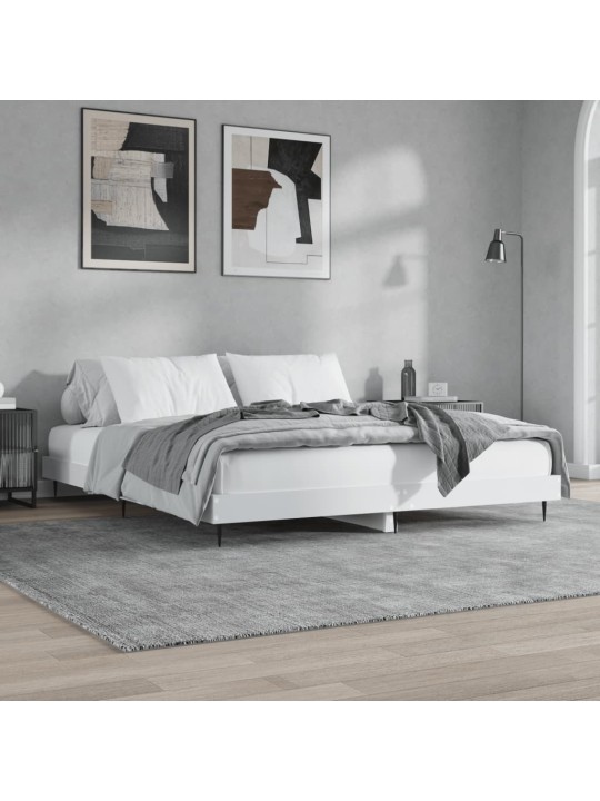 Rám postele bílý 200 x 200 cm kompozitní dřevo