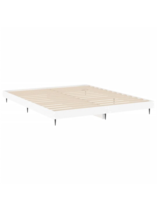 Rám postele bílý 200 x 200 cm kompozitní dřevo