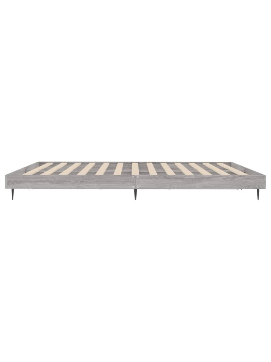 Rám postele šedý sonoma 200 x 200 cm kompozitní dřevo