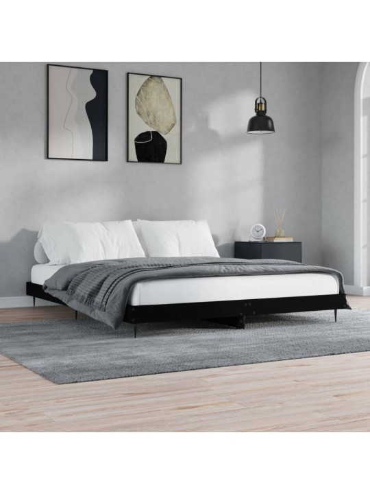 Rám postele černý 120 x 200 cm kompozitní dřevo