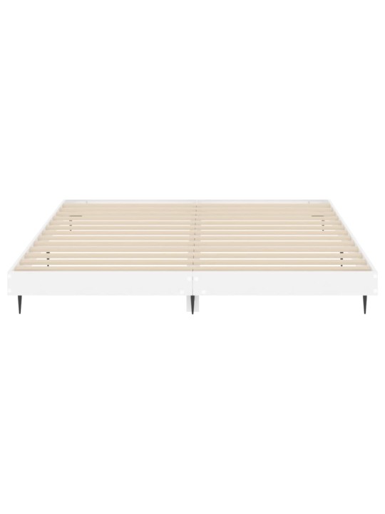 Rám postele bílý s vysokým leskem 120 x 200 cm kompozitní dřevo
