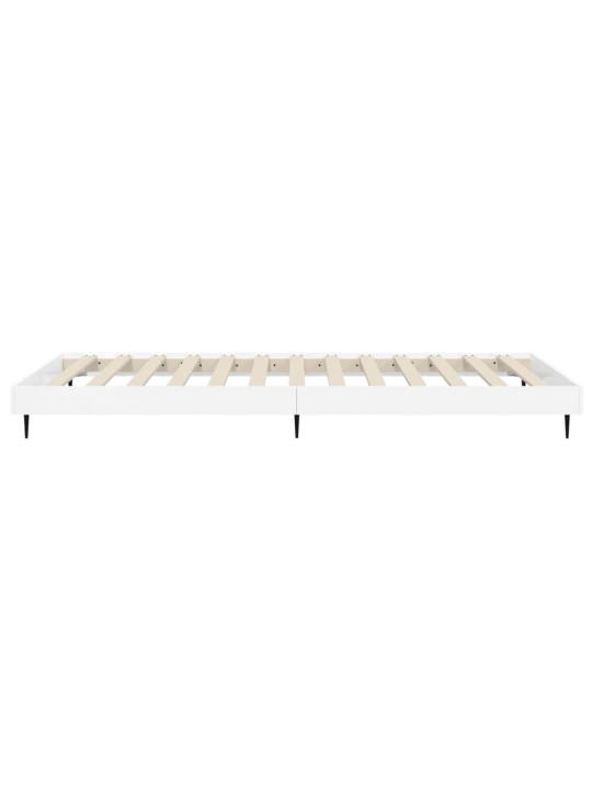 Rám postele bílý s vysokým leskem 100 x 200 cm kompozitní dřevo