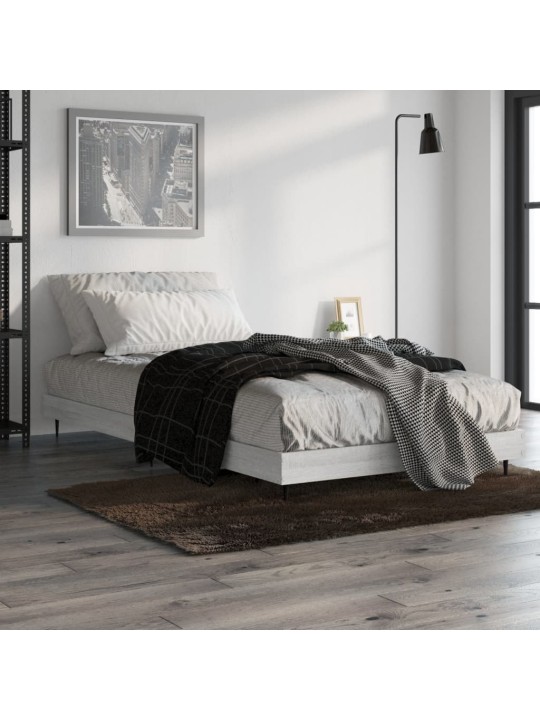 Rám postele šedý sonoma 90 x 200 cm kompozitní dřevo