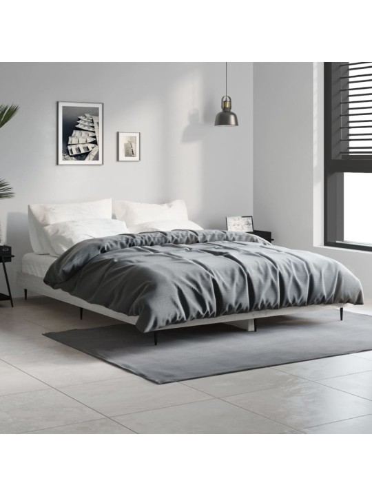 Rám postele šedý sonoma 140 x 190 cm kompozitní dřevo
