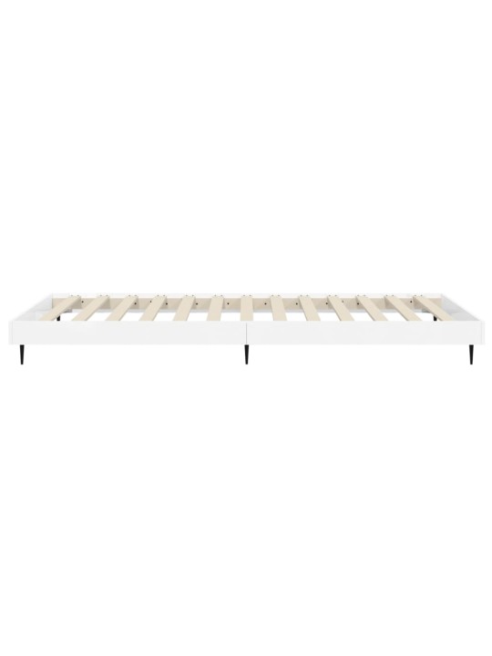 Rám postele bílý s vysokým leskem 90 x 190 cm kompozitní dřevo